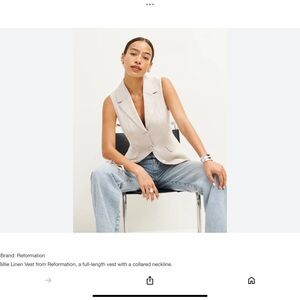 Reformation Billie Linen Vest